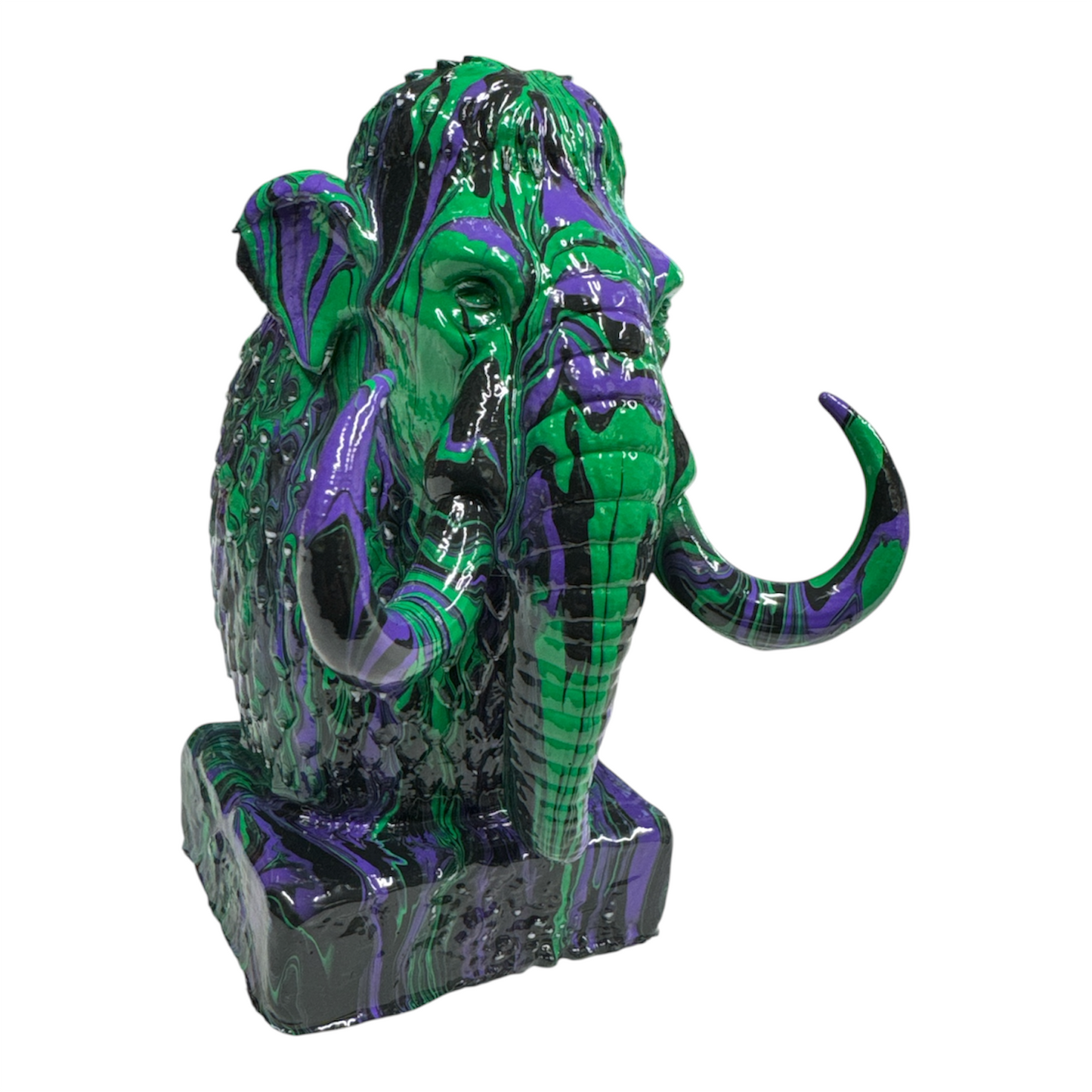 Mammoth Head Fluid Art Piece (NO15)