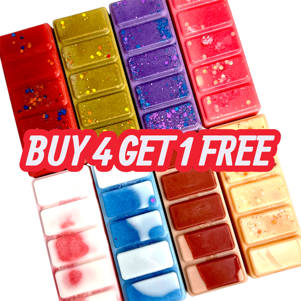 Wax Melt 50g Snap Bars (Buy 4 Get 1 FREE)