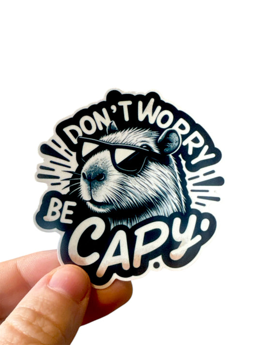 Don't Worry be cappy Sticker