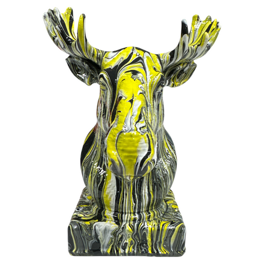 Moose Head Fluid Art Piece (NO14)