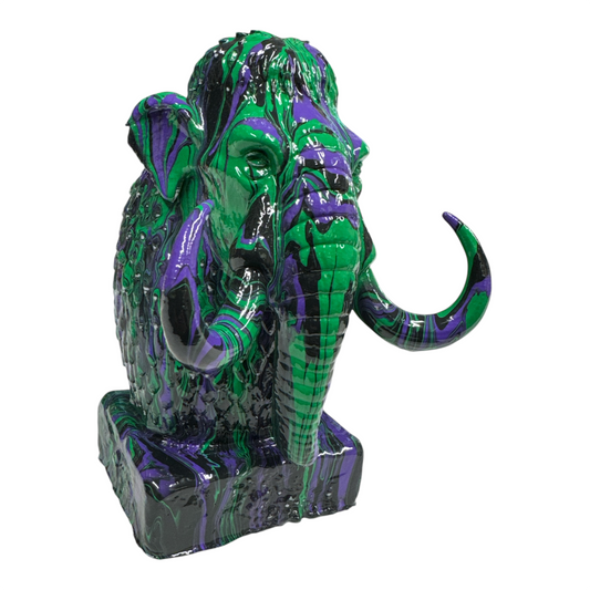 Mammoth Head Fluid Art Piece (NO15)
