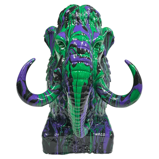 Mammoth Head Fluid Art Piece (NO15)