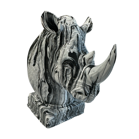 Rhino Head Fluid Art Piece (NO20)