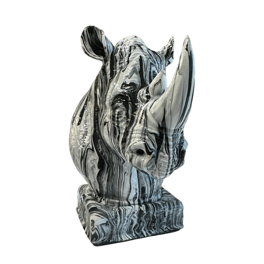 Rhino Head Fluid Art Piece (NO20)