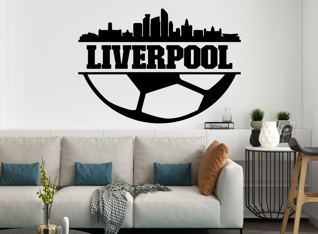 Liverpool FC football club wall Decal Vinyl Sticker Wall Words