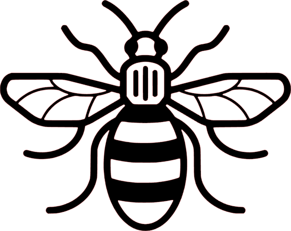 Manchester Bee - Vinyl Decal Sticker - Car/Van Worker Bee -Proud to be Mancunian