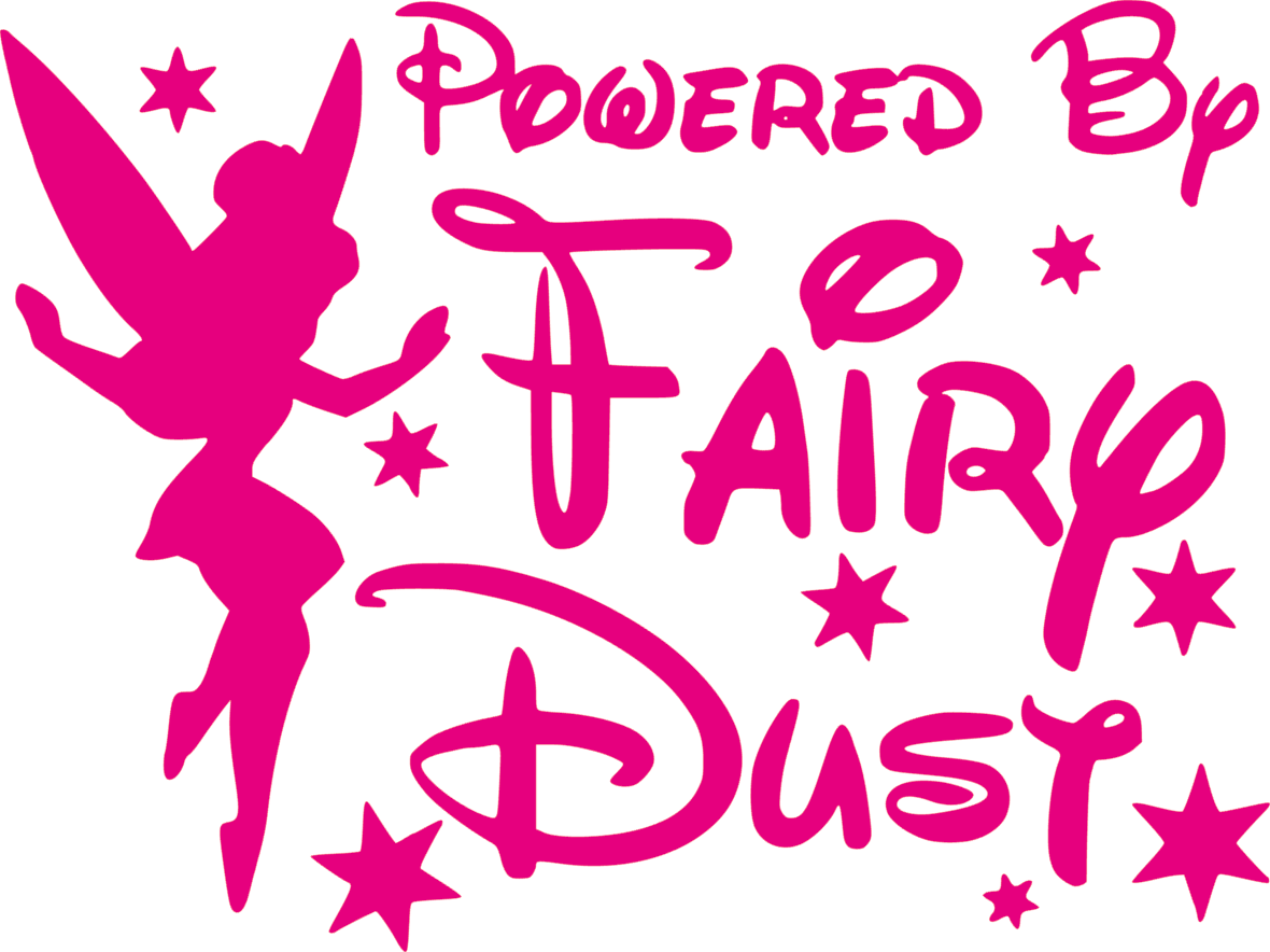 Powered by Fairy dust - Car Graphic Sticker Decals Vinyl