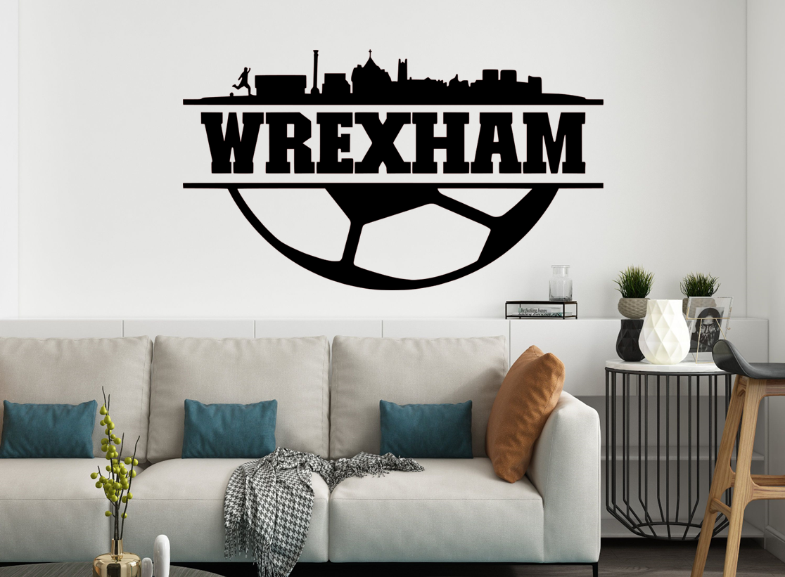 Wrexham AFC football club wall Decal Vinyl Sticker Wall Words