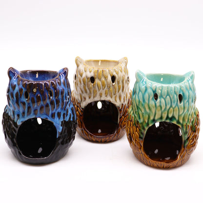 Classic Rustic Oil Burner - Owl (assorted random colour)